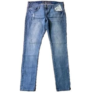 Rue21 Straight Leg Mid Rise Womens Light Wash Jeans Size 11/12 Long Vintage Y2K